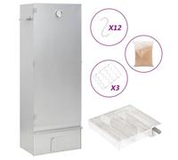 vidaXL Fumoir à four BBQ, générateur de fumée froide, acier galvanisé, 490 g, argenté