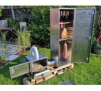 Fumoir à froid 140 x 45 x 35 cm avec générateur de fumée externe en acier inoxydable 1.4016 Cr.