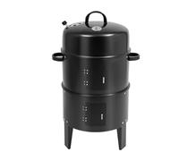 Fumoir à pellets 3 en 1 : fumoir, ragoût, barbecue, thermomètre, passage d'air réglable, double couche, diamètre 40 cm