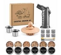 Fumoir à whisky - Brûleur amélioré - 6 pierres en granit - Copeaux de bois inclus