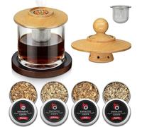 Fumoir à Whisky UFO, Kit Fumoir Cocktail avec 4 Bois (Noyer, Cerisier, Chêne, Pommier), Accessoire pour Whisky, Bourbon, Cocktail, Fromage, Cadeau Homme, Père, Bartender