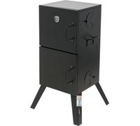 Fumoir en acier 3-en-1 avec fonctions barbecue et cuisson vapeur, 53 x 51 x 100 cm
