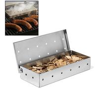 Fumoir en acier inoxydable robuste pour barbecue à gaz ou au charbon de bois[1313]