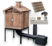 Fumoir Fumoir en bois 50 x 50 x 50 cm Imprégné Four à fumigation Armoire à fumigation Jardin Fumoir en bois Fuerkammer Smoker Jardin en bois avec porte BBQ