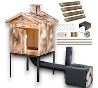 Fumoir Fumoir en bois 50 x 50 x 50 cm Imprégné Four à fumigation Armoire à fumigation Jardin Fumoir en bois Fuerkammer Smoker Jardin en bois avec porte BBQ