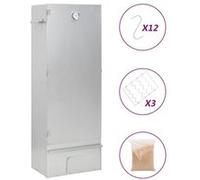 Fumoir pour four à barbecue avec copeaux de bois 44,5x29x110 cm Argent G