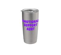 Fun Emotional Support Aunt Therapy Joke Gobelet isotherme en acier inoxydable double paroi
