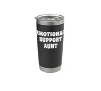 Fun Emotional Support Aunt Therapy Joke Gobelet isotherme en acier inoxydable double paroi