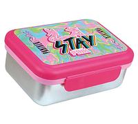 FUN HOUSE 006006 PANTHERE ROSE BOITE GOUTER INOX H.6,5 X L.17 X P.13,5 CM POUR ENFANT