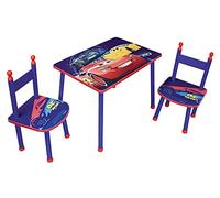 Ensemble table et chaises Disney Cars pour enfant - FUN HOUSE - À partir de 3 ans - MDF laqué - Rouge et bleu