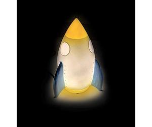 FUN HOUSE 713116 Espace Lampe d'Ambiance fusée pour Enfant, Gris