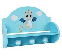 Fun House 713338 Leon Le Dragon Etagère Porte Manteau pour Enfant H.33 X L.45 X P.14 cm