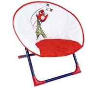 Fun House 713590 Jeux Olympiques Paris 2024 Siège Lune Pliable Fauteuil H.47 X L.54 X P.42 CM, pour Enfant, Blanc