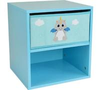 FUN HOUSE 713304 LEON LE DRAGON Chevet / Table de nuit avec tiroir H.36 X L. 33 X P. 30 CM pour enfant