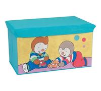 FUN HOUSE Coffre à Jouets Pliable - Banc de Rangement T'CHOUPI - 55,5 x 34,5 x 34 cm