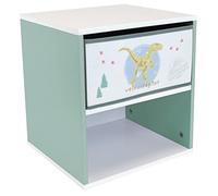 Fun House Enfant 713508 Jurassic World Chevet/Table de Nuit avec tiroir H.36 X L. 33 X P. 30 CM, Bois d'ingénierie, Vert