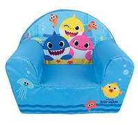 Fun House | Fauteuil Club Baby Shark pour Enfants 12 Mois+ | Mousse Légère et Lavable | Dimensions 52 X 33 X 42 Cm | Licence Officielle | Origine France Garantie | Mobilier Bébé Garçon Fille