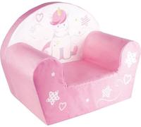 FUN HOUSE Fauteuil Club Enfant Licorne, Pour Fille dès 3 Ans, En Tissu Polyester avec Housse Lavable, Dimensions 52 x 33 x 42 cm