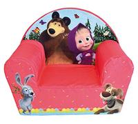 Fun House | Fauteuil Club Masha et Michka pour Enfants 12 Mois+ | Mousse Légère et Lavable | Dimensions 52 X 33 X 42 Cm | Licence Officielle | Origine France Garantie | Mobilier Bébé Garçon Fille