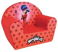 Fun House - Fauteuil club Lady Bug - Plush pour enfant - 52×33×42 cm - Origine France Garantie
