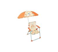 FUN HOUSE Fruity's Chaise pliante camping avec parasol - H.38.5 xl.38.5 x P.37.5 cm + parasol ø 65 cm - Pour enfant