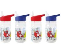 Fun House JEUX OLYMPIQUES PARIS 2024 GOURDE AVEC PAILLE JO 380 ML POUR ENFANT - VAISSELLE REUTILISABLE - ROUGE OU BLEU (Lot de 2)