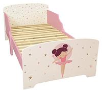 FUN HOUSE | Lit Enfant Ballerine pour Fille 3 Ans+ | 140 X 70 Cm | Sommier à Lattes Inclus | MDF Résistant Facile à Monter | Motif Danseuse Étoile | Créé en France | Idée Cadeau