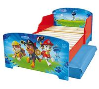 Fun House | Lit Enfant Pat’Patrouille Paw Patrol 140 x 70 Cm | Structure MDF avec Sommier À Lattes | 2 Tiroirs De Rangement Inclus | Dès 36 Mois | Licence Nickelodeon | Montage Facile | sans Matelas