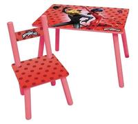FUN HOUSE Miraculous Ladybug Table H 41,5 cm x l 61 cm x P 42 cm avec une chaise H 49,5 cm x l 31 cm x P 31,5 cm - Pour enfant