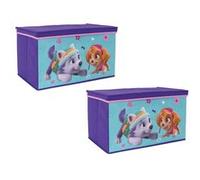FUN HOUSE PAT'PATROUILLE STELLA Lot de 2 coffres à jouets pour enfants 34x55,5x34,50 cm Violet G
