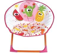 Fun House - Siège lune pliable pour enfant Fruity's, motifs fruits, 47 x 54 x 42 cm, structure métal, housse lavable