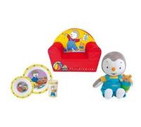 FUN HOUSE - T'CHOUPI - Coffret Fauteuil club + ensemble repas (assiette, bol, verre) + Peluche ourson 30 cm G