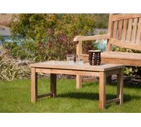 Fun - table basse de jardin rectangulaire 90x45cm en bois teck