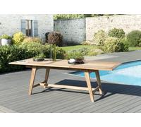 FUN - Table de jardin 8/10 personnes - rect. Ext. 180/240 en bois Teck