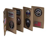 FUNANASUN Patch tactique pliable mural en forme de livre avec surface résistant pour collection de badges militaires