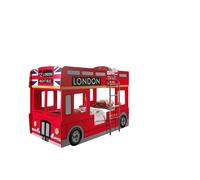 MES Lits superposés bus London - 90x200 cm - Rouge