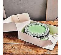 FunCakes Boîte à Gâteau Blanc: Boîte à gâteau carrée, Avec fenêtre, Convient pour les gâteaux hauts, 32x32x11,5 cm, 2 boîtes
