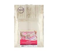 FunCakes Boîte à Gâteau Pure: Design aspect bois, Avec fenêtre, Convient aux gâteaux décorés, 26x26 cm, 2 boîtes