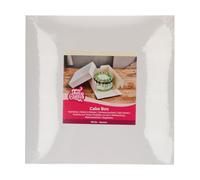 FunCakes Cake Box White: Boîte à Gâteau en Carton Transporter, Présentation et Conserver Gâteaux, Couvercle Séparé, Réutilisable - 25x25x20 cm pk-25