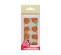 FunCakes Décorations en Sucre Carottes: Prêt à l'emploi pour la décoration de gâteaux, pour les cupcakes, les muffins et autres, Edible Sugar Decorations Carrot - Set/16