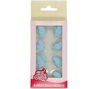 FunCakes Décorations en Sucre Pieds de Bébé Bleus: Prêt à l'emploi pour la décoration de gâteaux, pour les cupcakes, les muffins et autres, Edible Sugar Decorations Baby Feet Blue - Set/16