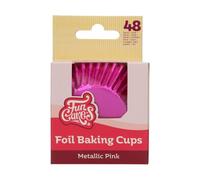 FunCakes F84455 Caissettes à Cupcake Feuille Rose Métallique Pack de 48, Moules à Cupcakes et Muffins Cuisson de Petit Gâteau Pâtisserie - 48 Pièces