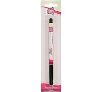 FunCakes Food Pen Noir: Stylo Alimentaire pour Décoration de Gâteaux, Pâtisseries et Desserts, Pointe Flexible pour Lignes Épaisses et Fines, Idéal pour Personnaliser, Certifié Halal