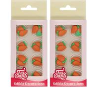 FunCakes Sugar Decorations Carottes: Prêt à l'emploi pour la décoration de gâteau, parfait pour les cupcakes de Pâques, les muffins, le gâteau aux carottes et plus, certifié sans gluten, Set / 16