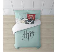 FUNDA NÓRDICA CON BOTONES 100% ALGODÓN MODELO HARRY POTTER MINT PARA CAMA DE 135/140 (220X240 CM)