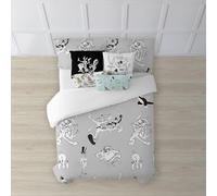 FUNDA NÓRDICA CON BOTONES 100% ALGODÓN MODELO LOONEY BLACK & WHITE PARA CAMA DE 135/140 (220X240 CM)