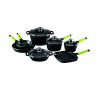 Fundix Batterie de cuisine 11 pièces Induction Manche Kiwi