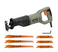 Funguard Scie Sabre 710W, 2800 RPM, Changement rapide de lame, 6 Lames | Vitesse Variable, Longueur de Course de 20 mm, pour le Bois, Le Métal Tendre et la Coupe de Tuyaux en PVC