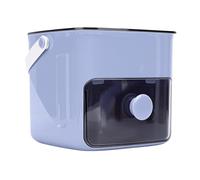 Funien Bac à Glaçons Machine à Glaçons Moule 48 Grilles Double Couche Boîte de Rangement Portable Facile Presser [Marque] Pelle Couvercle étanche pour Congélateur Camping (Bleue)