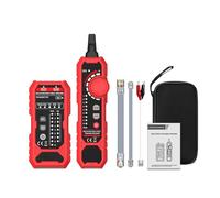 Funien Détecteur de Câble Ethernet Testeur de Câble Réseau Traceur Testeur Ligne RJ11 RJ45 [Marque] Cartographie des Broches Lampe Travail LED 30 M Pinces (HT801AT Version anglaise)